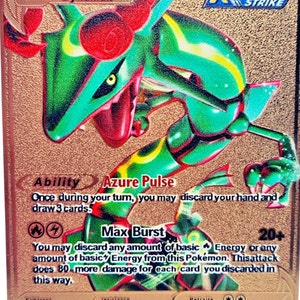 Shining Rayquaza Gold Holo Wotc Style Pokemon Art Card -  Israel