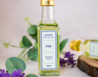 Handcrafted Body Oil with Lavender Peppermint Eucalyptus for Holistic Pain Relief Relaxation