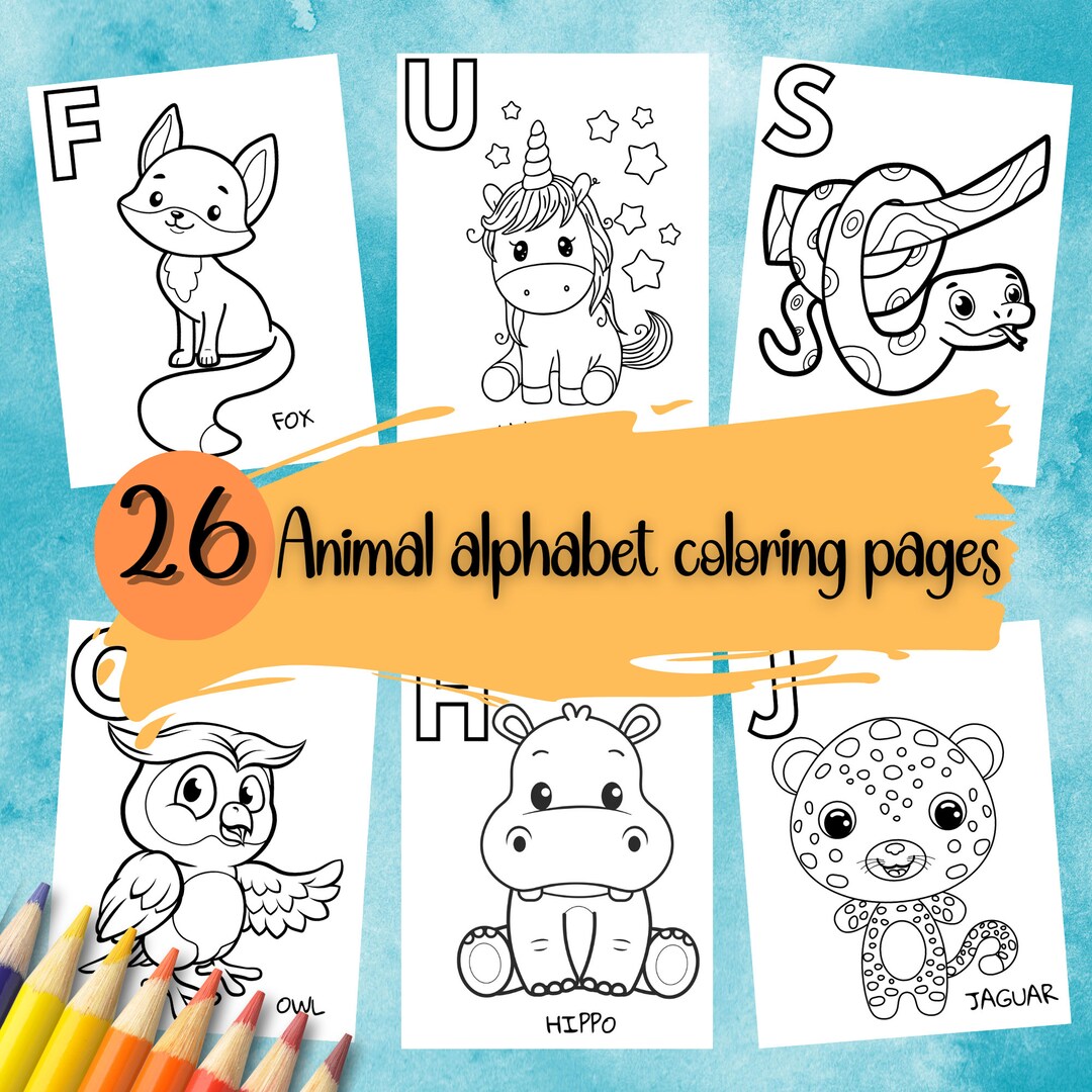 10 ABC Animal Coloring Pages: A Journey Through the Alphabet