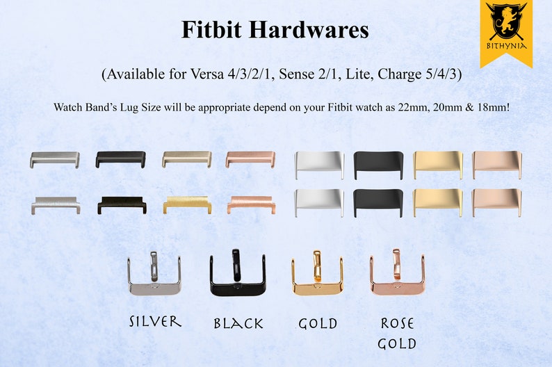 Fitbit Adapter, Stainless Steel Buckle, Versa/sense/charge, 18/20/22mm ...