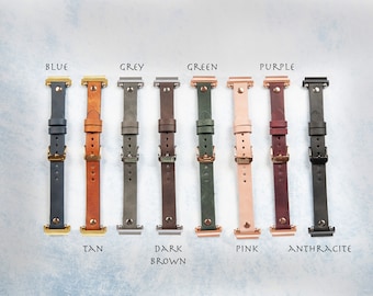 Google Pixel Watch Band, Slim Leather Beaded Replacement Strap, Women's Smartwatch Band