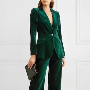 Velvet Pant Suit Etsy UK