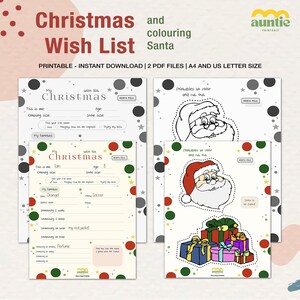 Kids Christmas Wish List, Colouring for Kids
