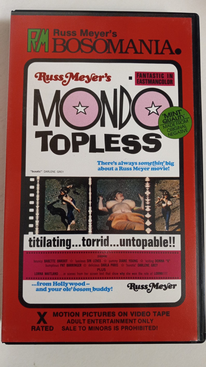 Russ Meyer MONDO TOPLESS VHS Tape Vintage 1980s Erotica - Etsy Ireland