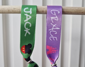 Personalized Child ID Wristband: Adjustable Holiday Theme Park Bracelet