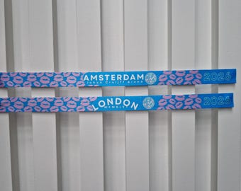 Customizable Concert Wristband: London Amsterdam Inspired Keepsake