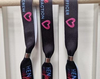 Personalised Hen Party Wristbands | Neon Festival Wristband | HenFest | Custom Hen Do | Bride Squad Gift | UK & Ireland