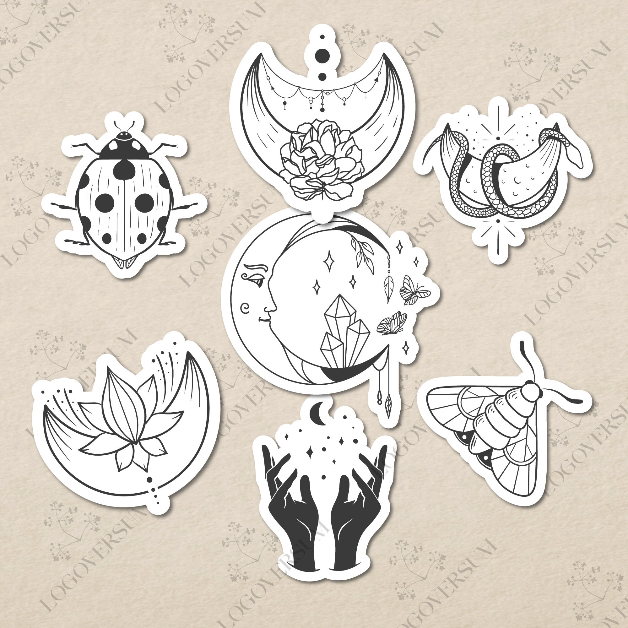 Mystical Moon SVG Bundle, Celestial SVG, Sun and Moon Bundle Svg Files ...