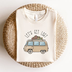 Van Life / Let&#39;s Get Lost T-Shirt, Surf Shirt, Camping Adventure Shirt, Mountain Travel Summer, Camper Retro Shirt SVG, Digital Download