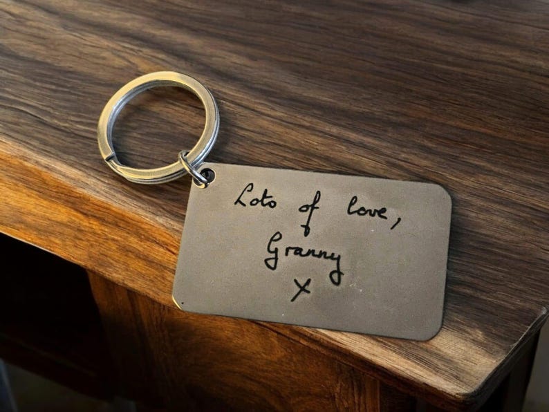 Personalized Handwriting Keychain, Sentimental Gift - Etsy