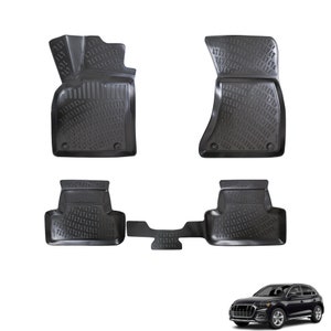 Fits Audi Q5 2018-2023 Floor Mats Front & Rear All Wheather Custom Fit Floor Liner 3D Molded Black 4x