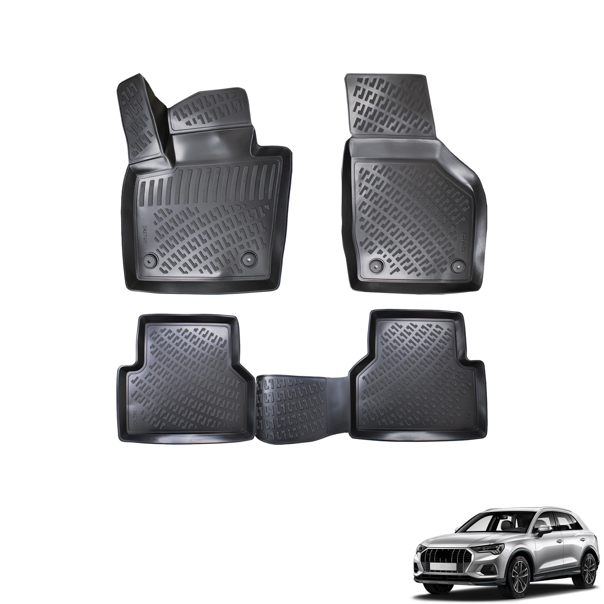 Domed V2 Inserts for Weathertech Floor Mats (Single) - Fits Mercedes  Vehicles