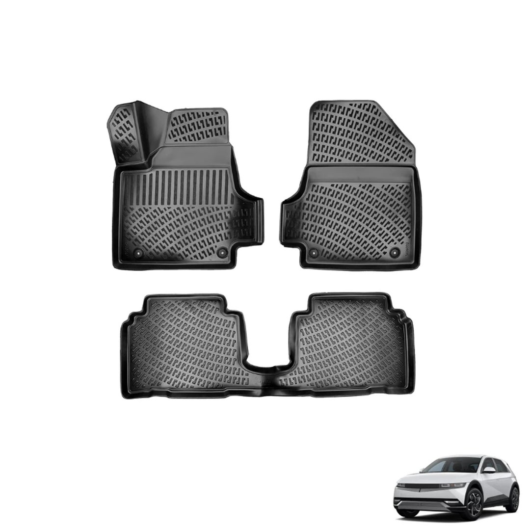 Fits Hyundai Ioniq 5 20212024 Car Rubber Floor Mats Cargo Liner Trunk Mat All Weather High Tech