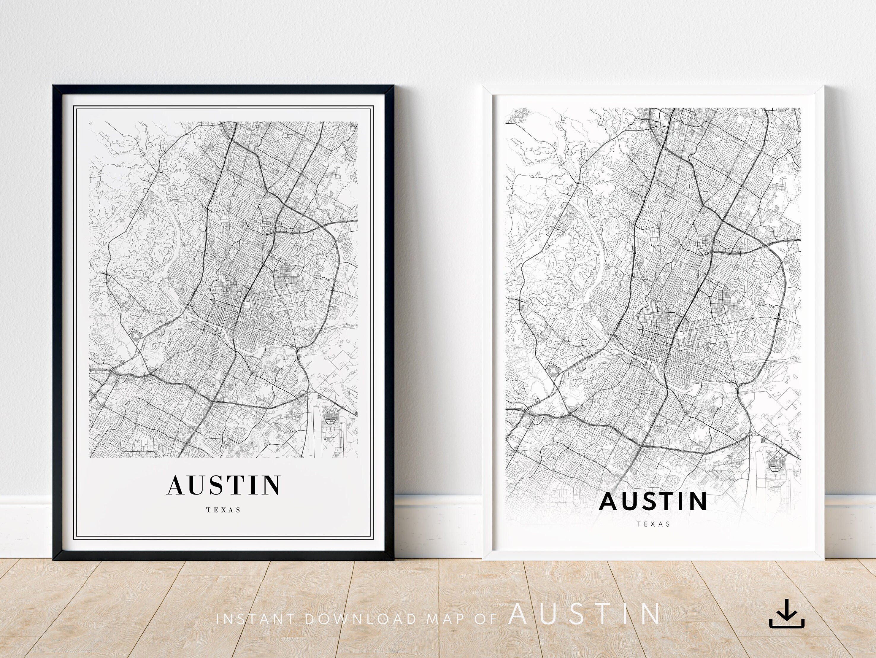 Austin Map Print, Austin Map Poster, Download Printable Austin Map ...