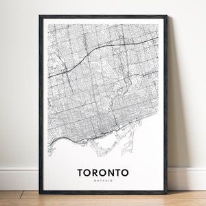 Sofortiger Download Toronto Karte Druck Toronto Kanada Poster Karte Toronto druckbare Karte digitale Toronto schwarzweiß Karte Kunst Print Toronto