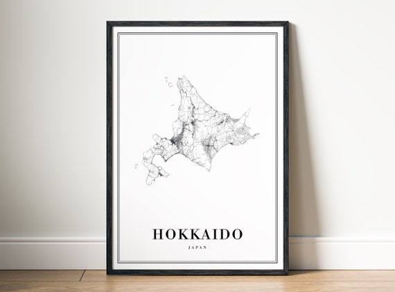 北海道地図印刷デジタルダウンロード北海道日本地図ポスター北海道印刷