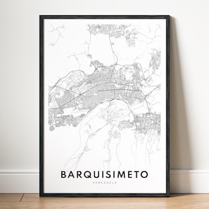 Barquisimeto Karte Drucken Barquisimeto Venezuela Karte Poster Download Barquisimeto Druckbare Karte Digitale Barquisimeto Schwarzweiß-Karte Skizze