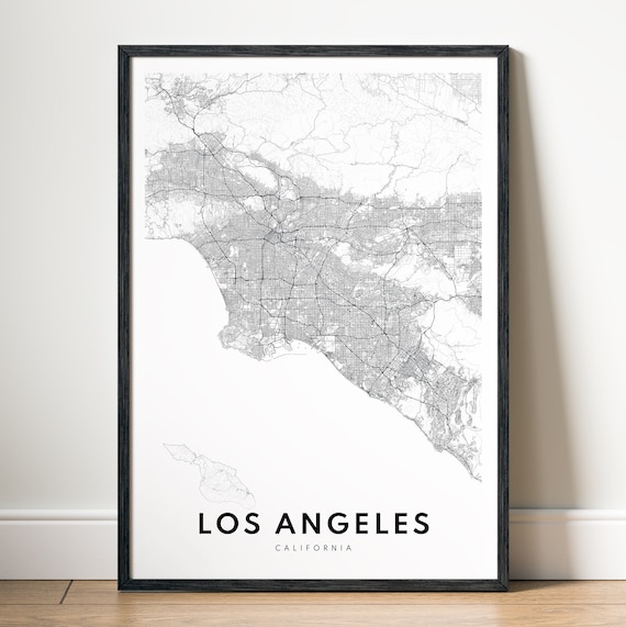 Instant Download Los Angeles Map Print Los Angeles CA Poster