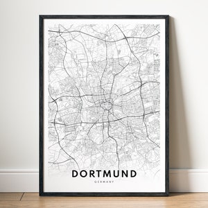 Sofortiger Download Dortmund Karte Drucken Dortmund Deutschland Karte Poster Druckbare Karte Dortmund Karte Digitale Karte Dortmund Karte schwarz weiß Heimatkarte Druck