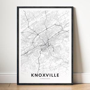 Knoxville Tennessee Map Print Download Karte Knoxville Poster Druckbare Karte Digitale Karte von Knoxville