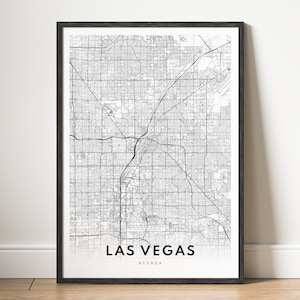 Sofortiger Download Las Vegas Karte Druck Las Vegas Nevada Poster Digitale Karte Las Vegas druckbare schwarz und weiß Karte Wandkunst Las Vegas Skizze
