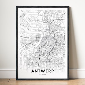 Mapa de Antuérpia para impressão Baixar Mapa de Antuérpia, Bélgica Pôster Mapa de Antuérpia para impressão Mapa digital de Antuérpia em preto e branco MapArt Esboço de Antuérpia Início Imprimir