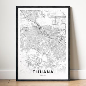Tijuana Karte Drucken Tijuana Mexiko Karte Poster Download Tijuana Druckbare Karte Digitale Tijuana Schwarzweißkarte Wandkunst Tijuana Skizzenkarte