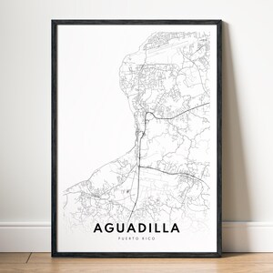 Aguadilla Puerto Rico Map Print Aguadilla Map Poster Download Aguadilla Printable Map Digital Aguadilla Black And White Map Aguadilla Sketch