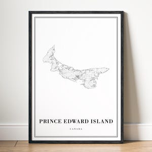 Mapa da Ilha do Príncipe Eduardo Imprimir Mapa da Ilha do Príncipe Eduardo Canadá Pôster Baixar Mapa da Ilha do Príncipe Eduardo para impressão Pôster em preto e branco