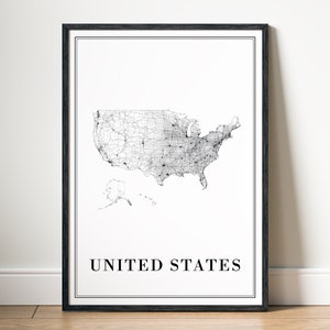 Mapa dos Estados Unidos Imprimir Pôster dos Estados Unidos Baixar Mapa dos Estados Unidos Mapa para impressão Mapa digital dos Estados Unidos em preto e branco Página inicial Imprimir