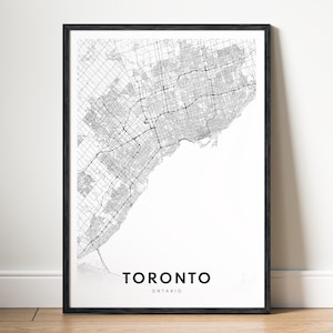 Greater Toronto Area Map Poster Digital Download Toronto Ontario Map Printable Toronto Minimalistic Map Black And White Toronto Map Outline