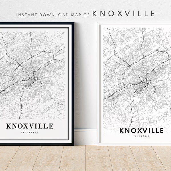 Black and White Knoxville Print Etsy