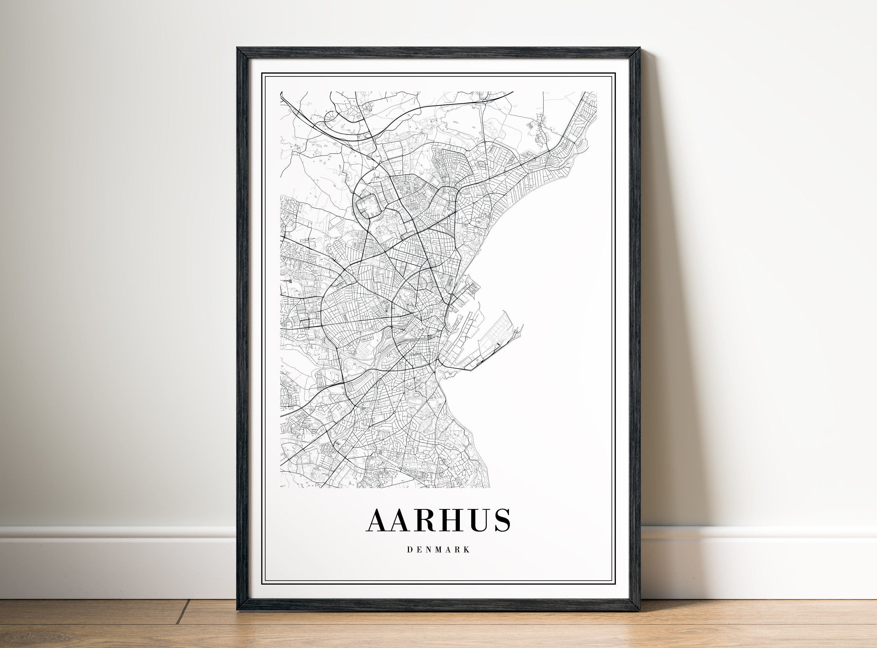 Instant Download Aarhus Denmark Map Print Aarhus Map Poster Digital ...