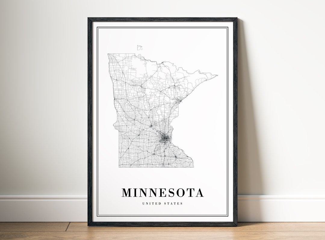 Minnesota Printable Map Download Minnesota Map Poster Minnesota Map ...