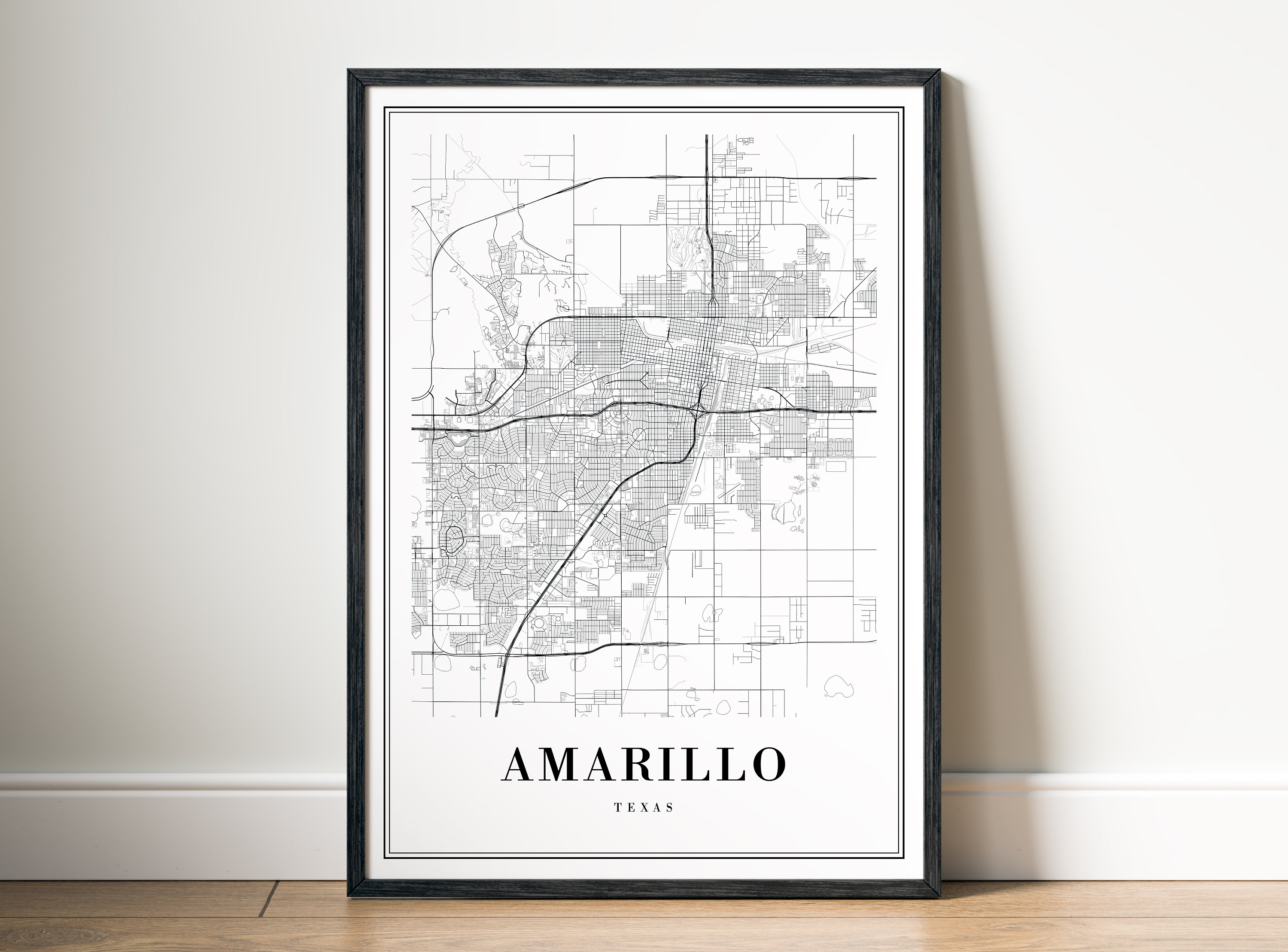 Instant Download Amarillo Texas Map Print Amarillo Poster Digital Map ...