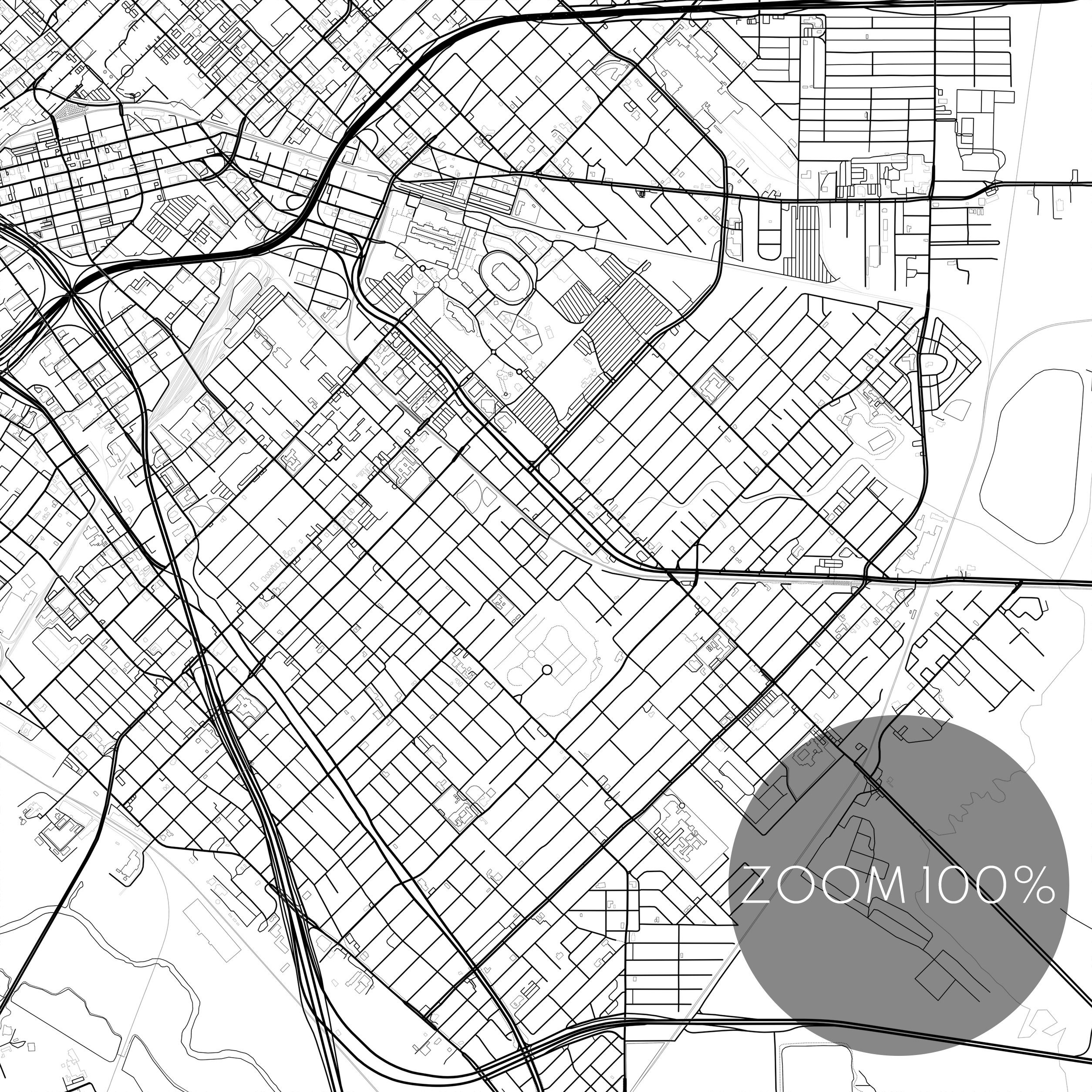 Dallas Map Print Download Dallas Texas Map Poster Digital Map Dallas