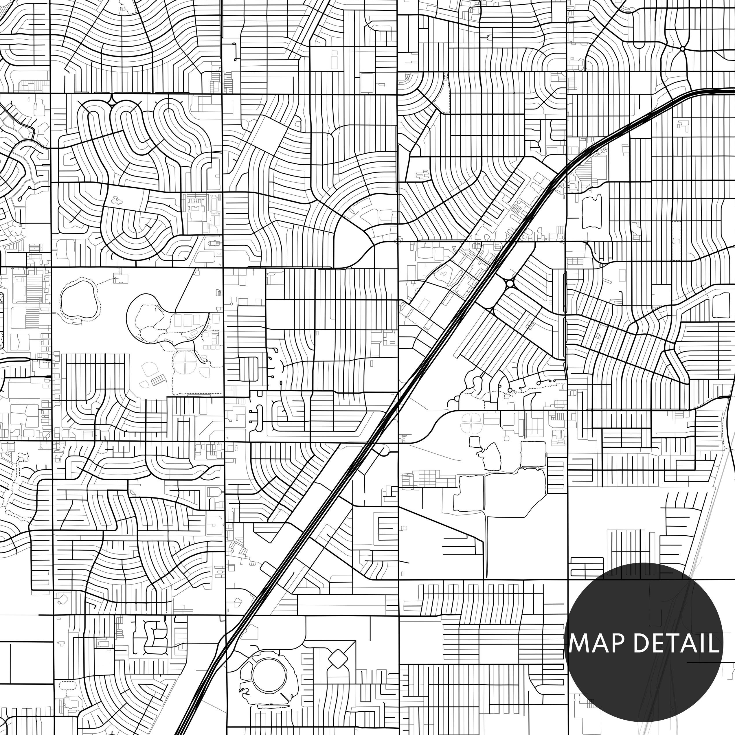Instant Download Amarillo Texas Map Print Amarillo Poster Digital Map ...
