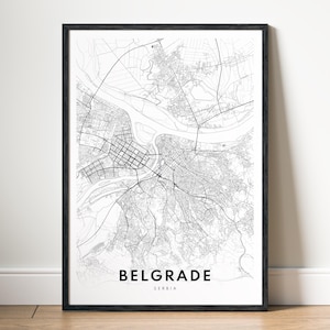 Beograd Karte Drucken Graffiti Serbien Karte Poster Download Beograd druckbare Karte Digitale Karte von Beograd schwarz und weiß Wand Kunst Beograd Skizze