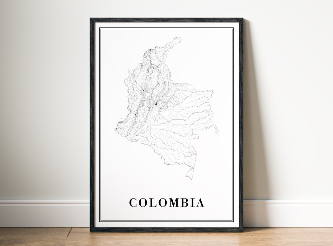 Colombia Map Print Colombia Map Poster Download Colombia Printable ...