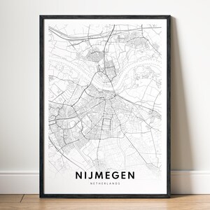 Nijmegen Karte Drucken Nijmegen Niederlande Karte Poster Download Nijmegen Druckbare Karte Digitale Nijmegen Schwarzweiß-Karte Kunst Nijmegen Skizze