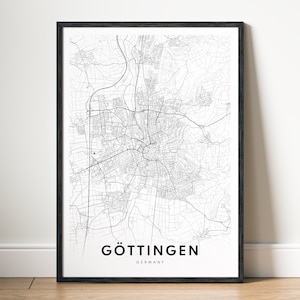 Göttingen Map Print Göttingen Germany Map Poster Download Göttingen Printable Map Digital Göttingen Black And White Map Art Göttingen Sketch