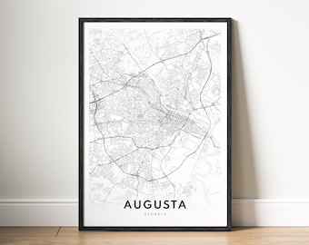 Download Augusta Georgia Map Print Augusta Map Poster Download Augusta Printable Digital Augusta Map Black And White Print Home Augusta Map