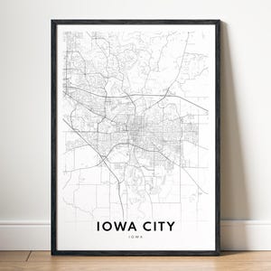 Mapa da cidade de Iowa para impressão Mapa da cidade de Iowa para download Mapa da cidade de Iowa para impressão Mapa digital da cidade de Iowa em preto e branco Arte do mapa da cidade de Iowa Esboço