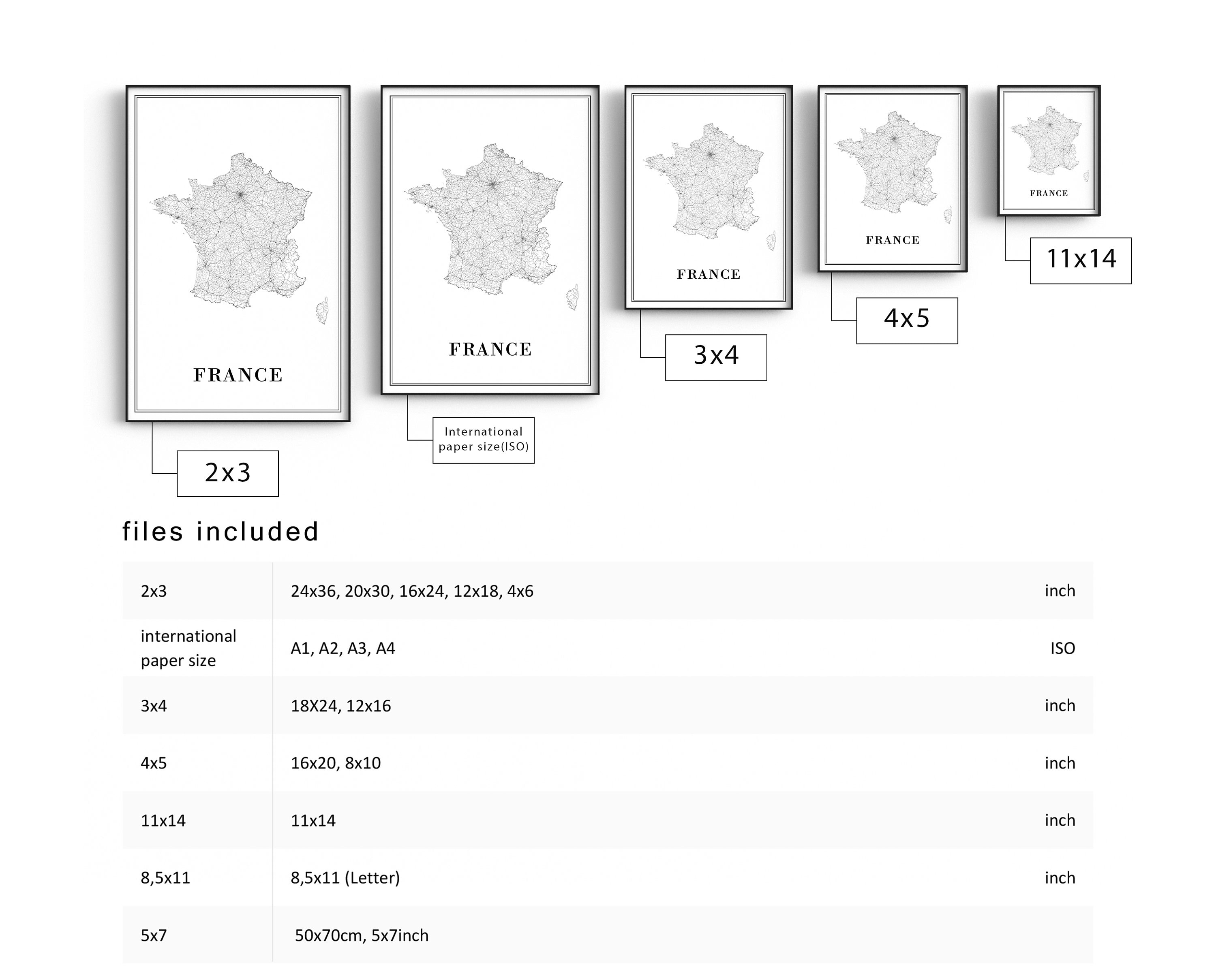 France Map Print France Map Poster Download France Printable Digital ...