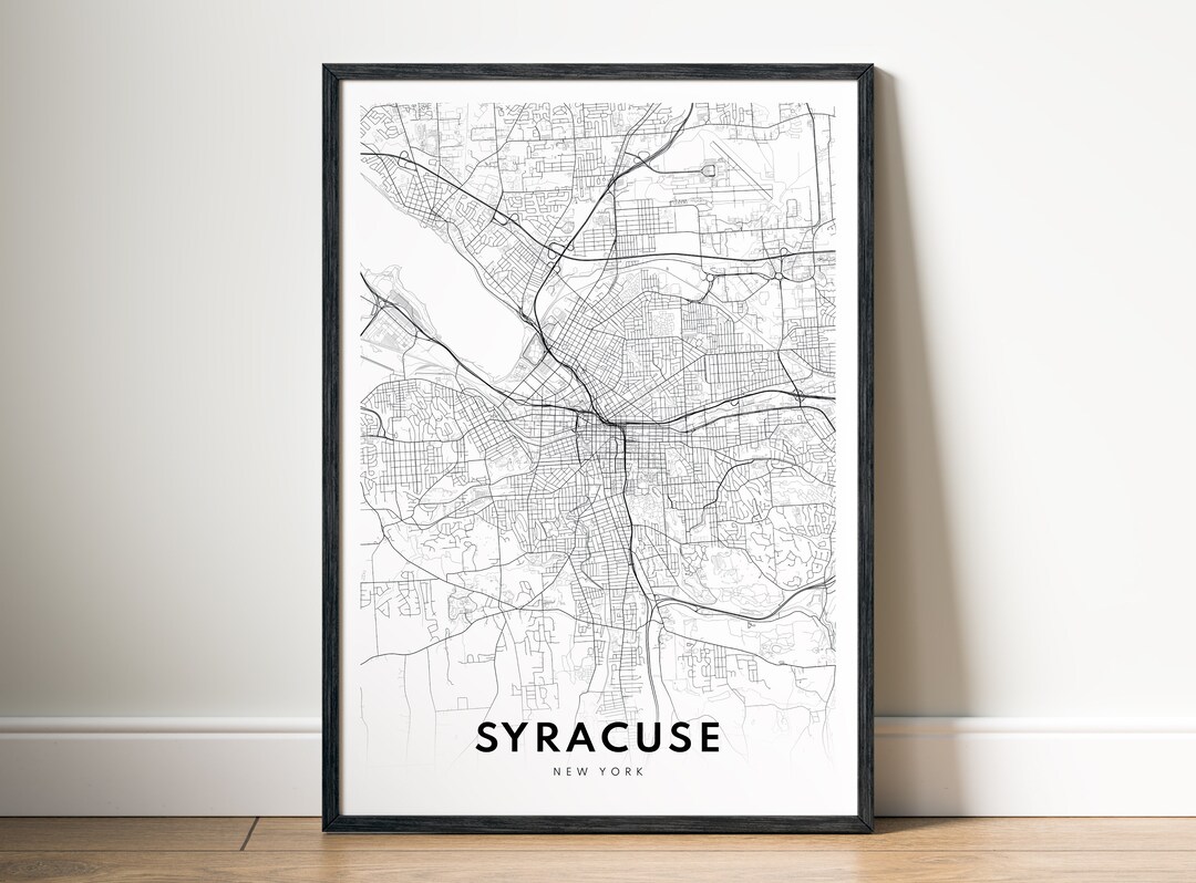 Instant Download Syracuse New York Map Print Syracuse Poster Digital ...