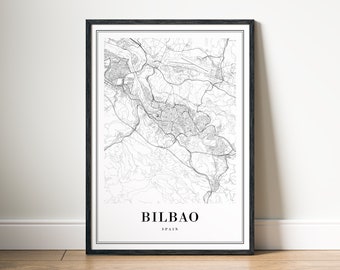 Bilbao España Mapa Imprimir Bilbao Mapa Cartel Bilbao Descargar Imprimible Bilbao Ciudad Mapa Carretera Bilbao Mapa Descarga Instantánea Bilbao Descarga Digital