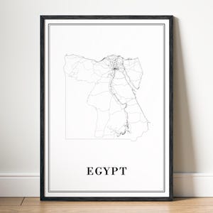 Ägypten Karte Drucken Ägypten Karte Poster Download Ägypten Druckbare Karte Digitale Landkarte Ägypten Schwarzweiß Karte Land Ägypten Wandkunst Ägypten Skizze