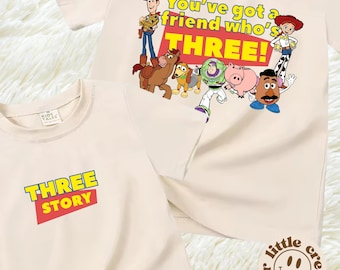 Children’s Toy Story It’s My Birthday T-Shirt, Birthday, T-Shirt, You’ve got a friend who’s three, you’ve got a friend in me, woody, buzz
