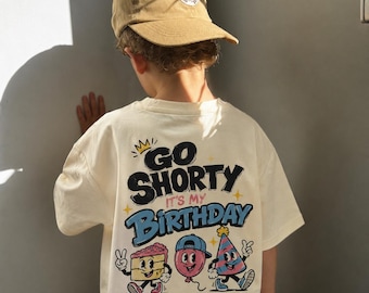 Children’s Birthday Go Shorty T-Shirt, Hip Hop, T-Shirt, 50 cent, Kid’s Birthday, Balloon, Cake, Fun, Graphic Design