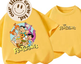Children’s Flintstones T-Shirt, Short Sleeve, T-Shirt, TV, Fred Flintstone, Bam bam, Pebbles, Cartoon, Kid’s Graphic Tee, 90’s, Nostalgia